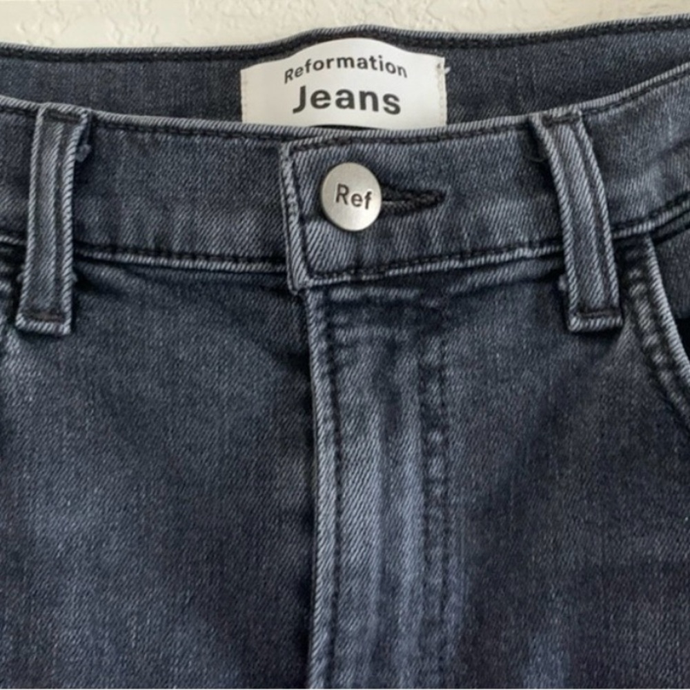 Reformation Jessie High Crop Boot Cut Jeans Wash Redondo Size 27 - Picture 3 of 9